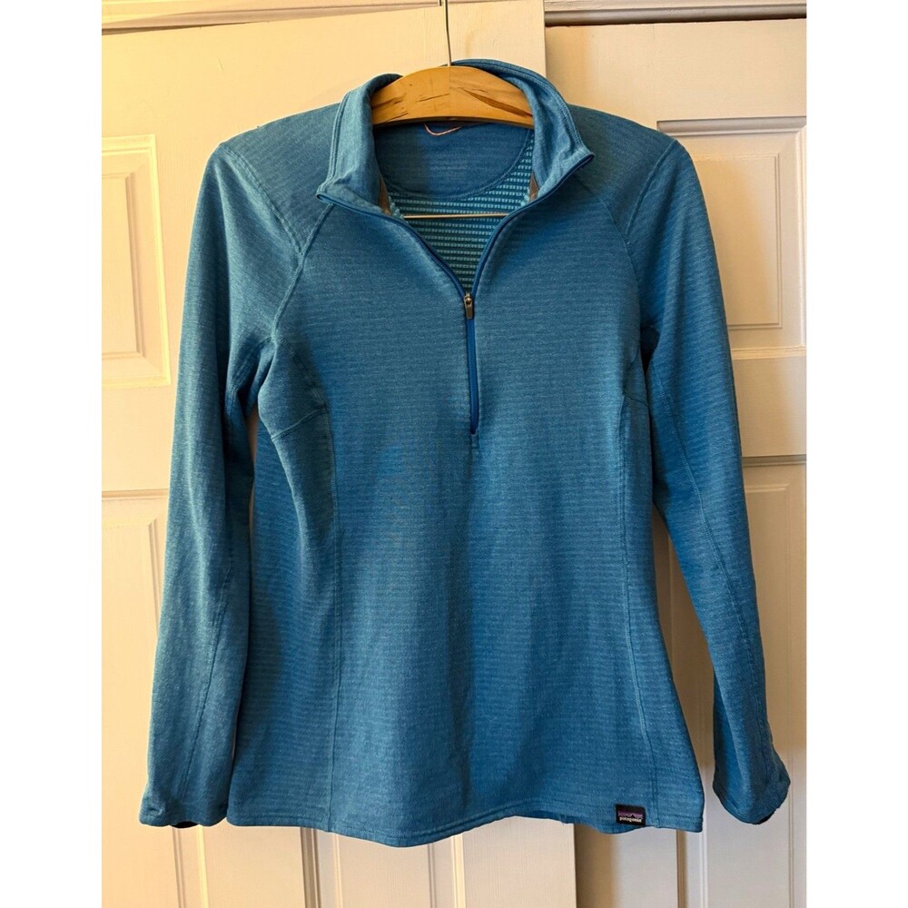 Patagonia Capilene Thermal Weight Zip-Neck Women's Medium Blue Pullover 43662